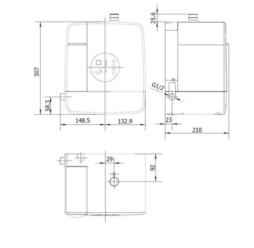 Сушилка для рук Nofer 01901.N Concept высокоскоростная с автоматическим дозатором для мыла и сенсорным смесителем фото 4